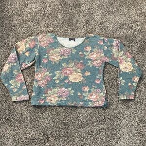 Objects Dart floral long sleeve top